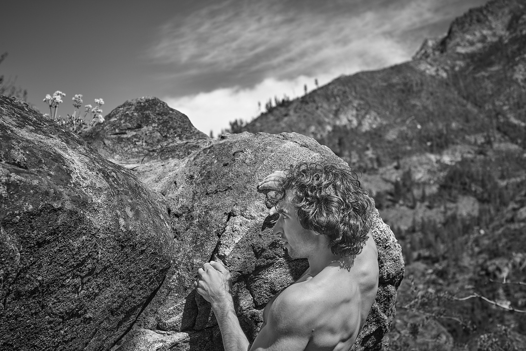 Rock Climbing Black & White - Image 1